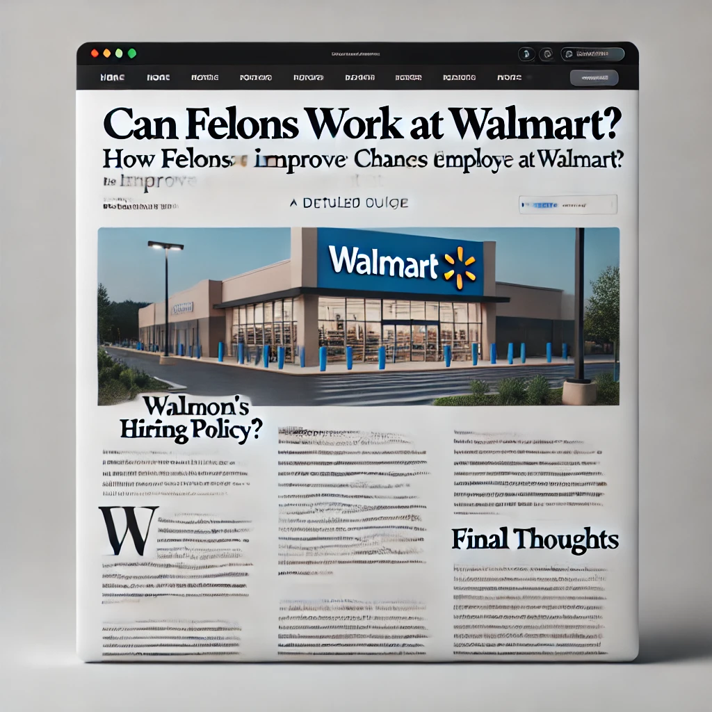 Walmart jobs with criminal record