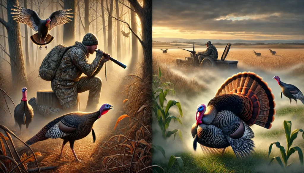 Calling vs. decoys for turkey hunting