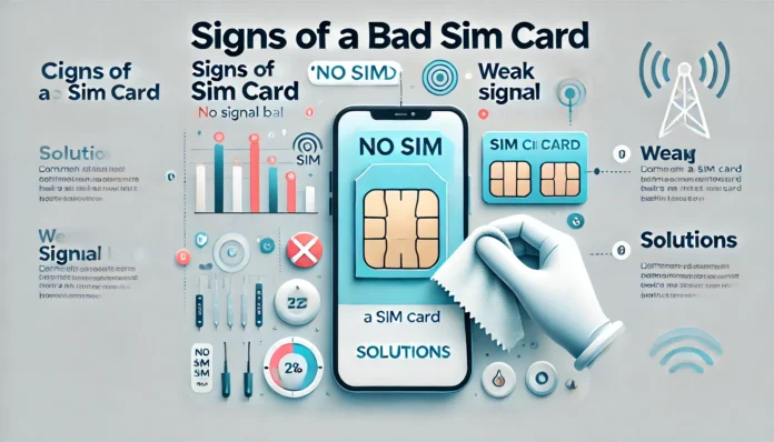 signs of a bad sim card